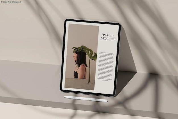 Mockup di schermo tablet minimalista