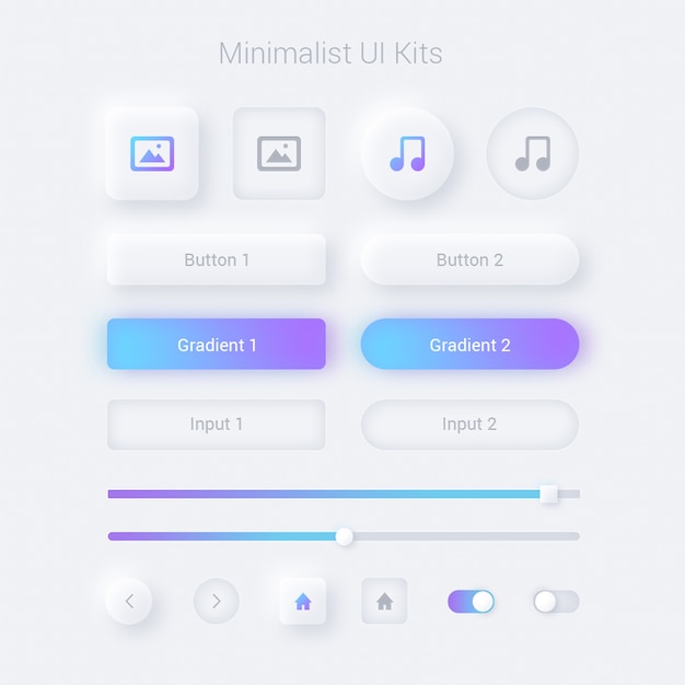 PSD minimalist ui web and apps display