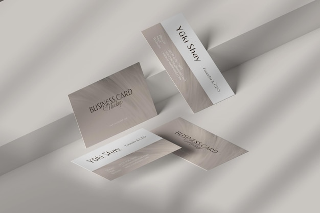 minimalist visiting business card mockup