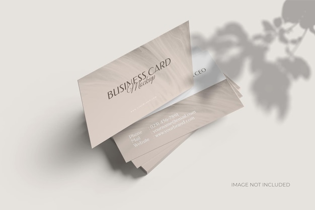 Minimalist visiting business card mockup