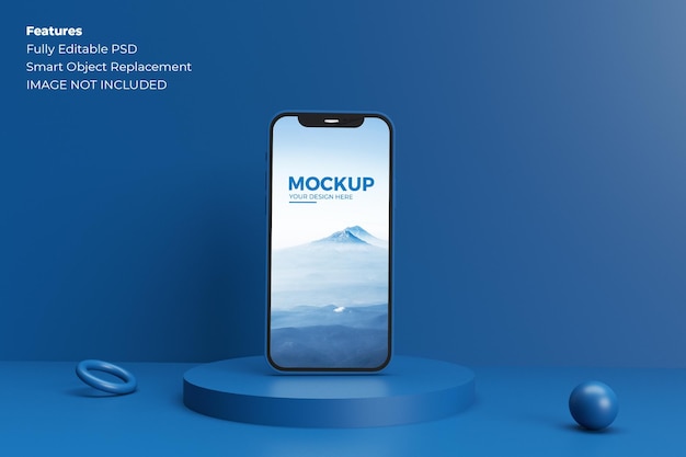 Mockup di telefono 3d minimalista