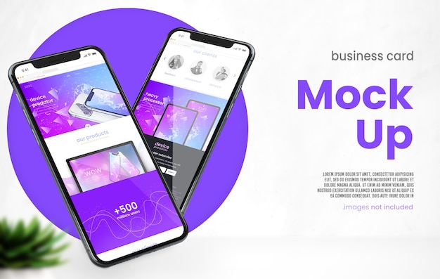 Mockup di telefono 3d minimalista