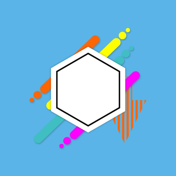 PSD minimalistic abstract geometric border