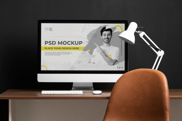 PSD minimalistic business desk still life concept