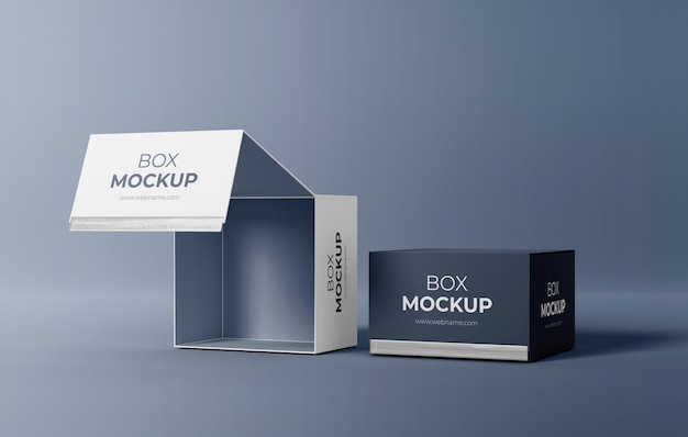 Minimalistic cardboard box with magnetic close