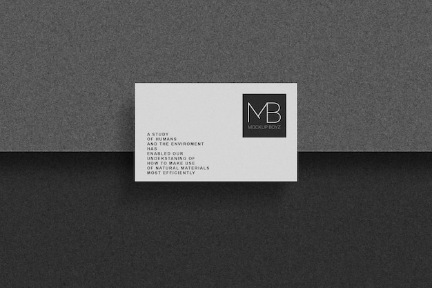 minimalistic composition of business card mockup