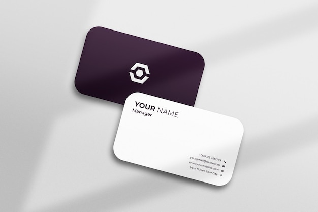 Minimalistic composition of business card mockup