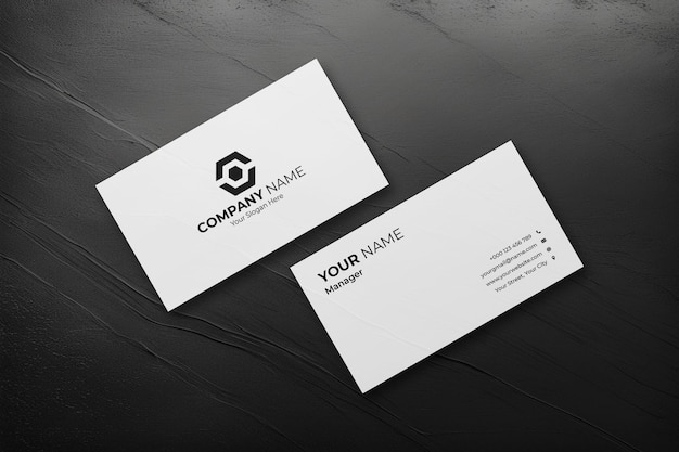 Minimalistic composition of business card mockup