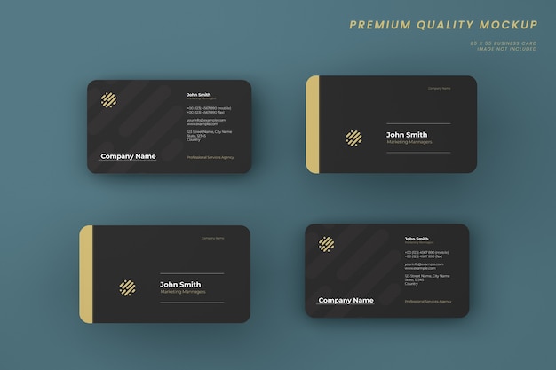 Minimalistic and elegant composition of business card mockup