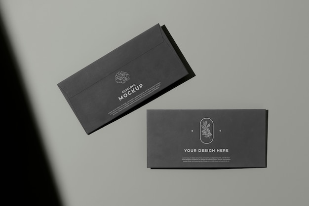 minimalistic envelope mock-up design