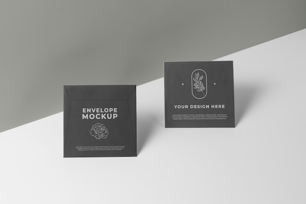 Minimalistic envelope mock-up design
