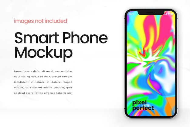 Minimalistic phone mockup isolated