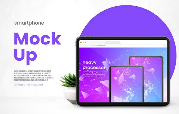 Mockup di tablet minimalista