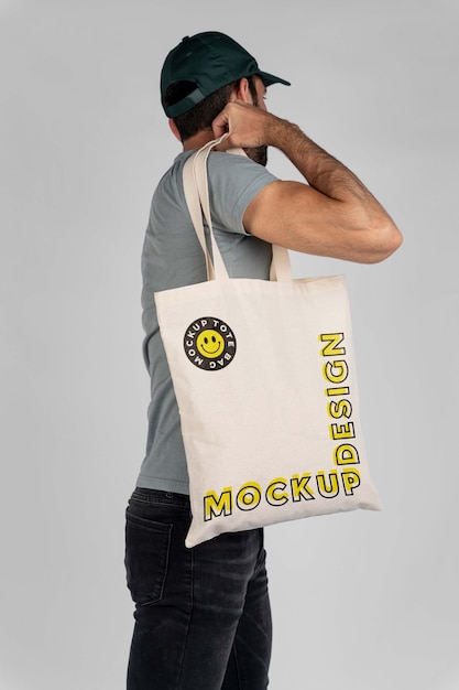 PSD mockup di borsa tote minimalista