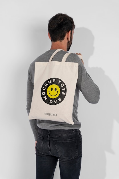 PSD mockup di borsa tote minimalista