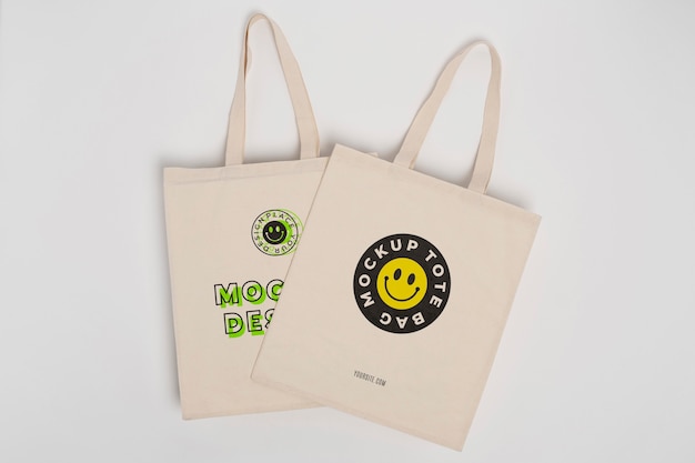 PSD minimalistic tote bag mockup