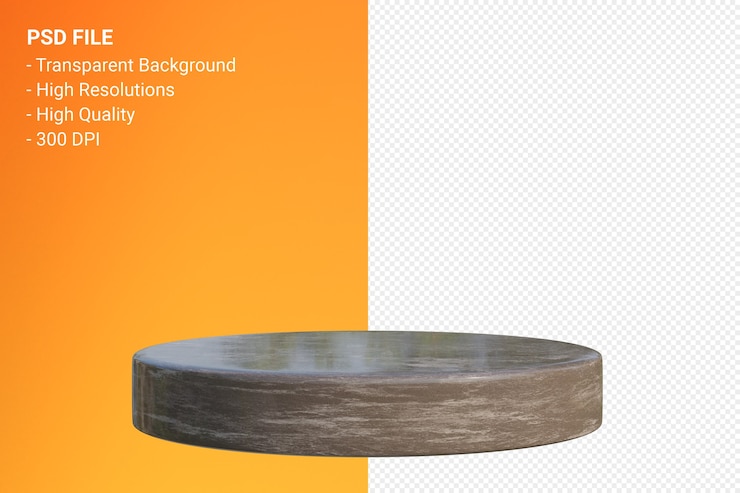 PSD minimalistinen marmoripodiumi 3d-renderöidä – eristettynä