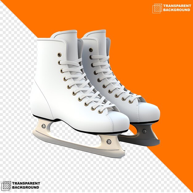 Minimalistisch 3d-model van schaatsen