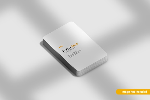 minimalistisch afgerond portret visitekaartje mockup