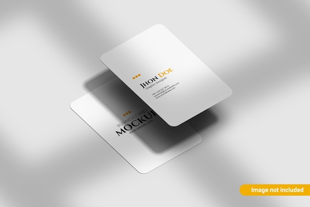 minimalistisch afgerond portret visitekaartje mockup