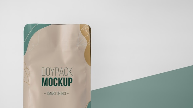 Minimalistisch assortiment doypack-mock-up