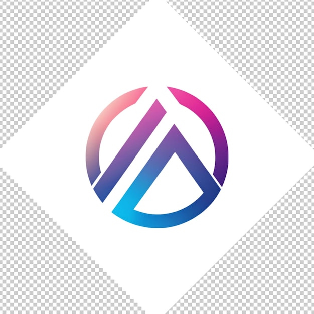 PSD minimalistisch logo op doorzichtige achtergrond