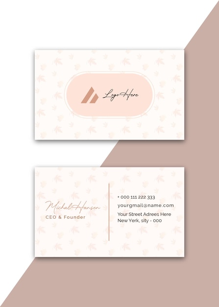 Minimalistisch modern visitekaartje ontwerp PSD