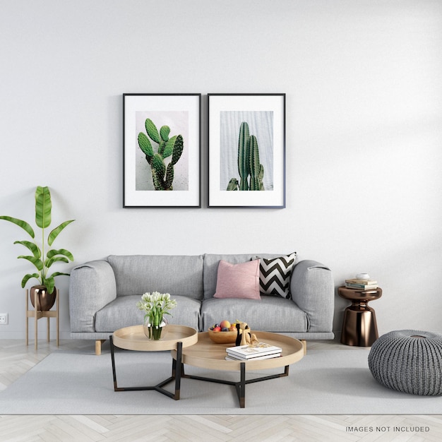 Minimalistisch portretframe mockup