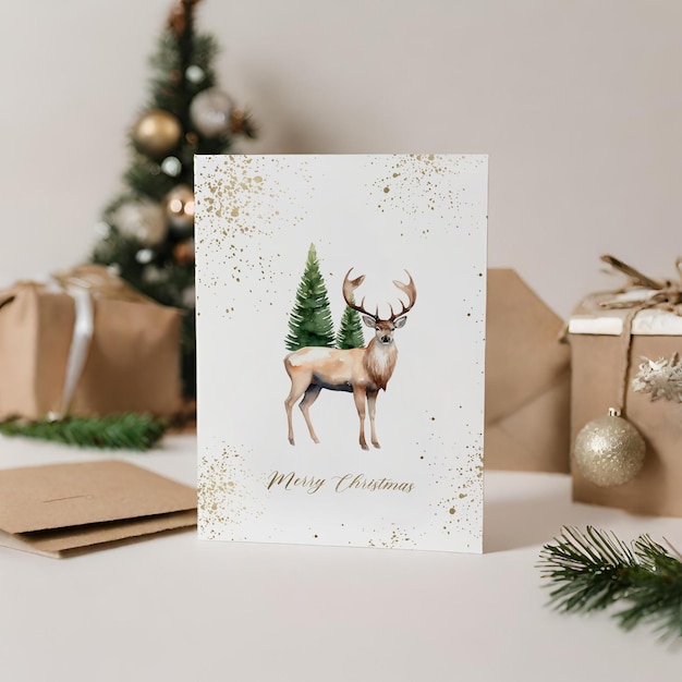 PSD minimalistisch psd-kerstkaartmodel