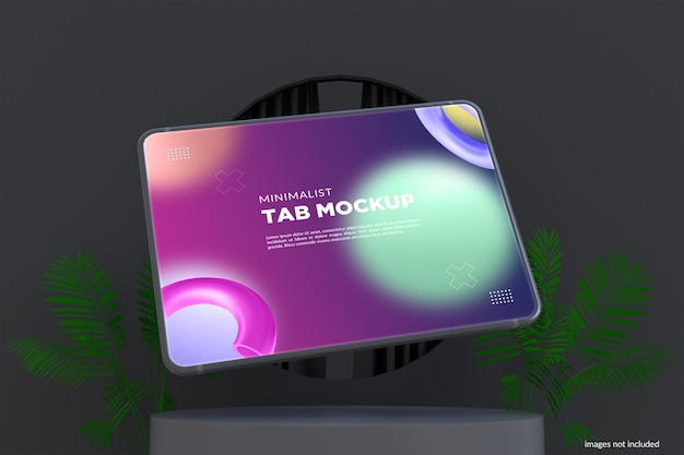 Minimalistisch tabbladmodelontwerp in donkere modus