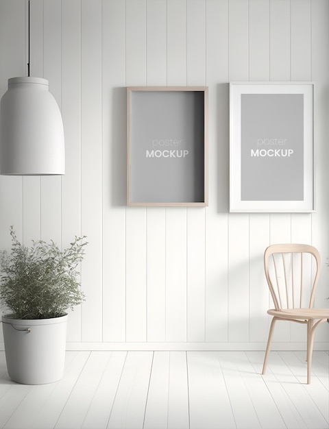 Minimalistisch thema met mockup frames