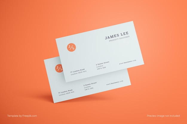 Minimalistisch visitekaartje Mockup