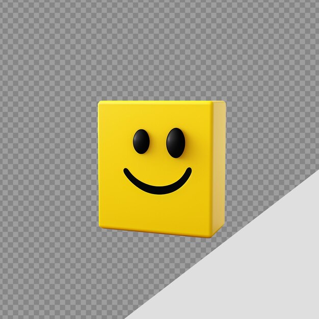 Minimalistische 3d emoji png icoon geïsoleerd op transparante achtergrond