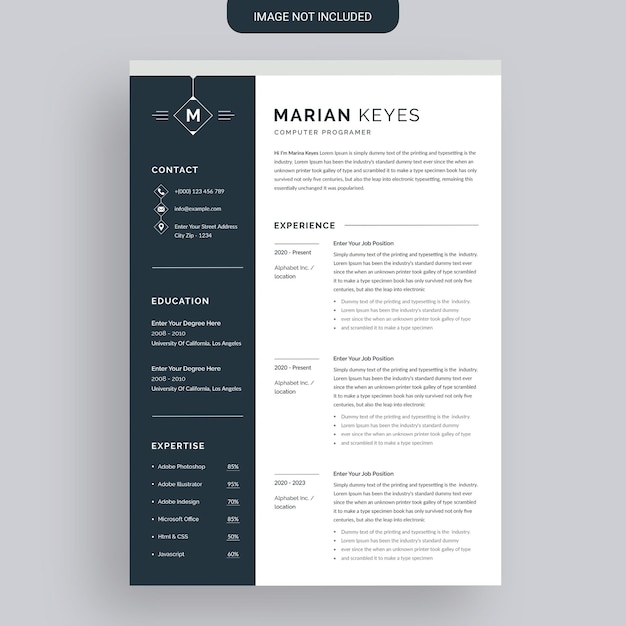 Minimalistische CV-sjabloon