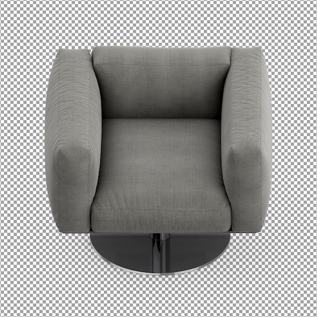 Minimalistische fauteuil in 3d-rendering