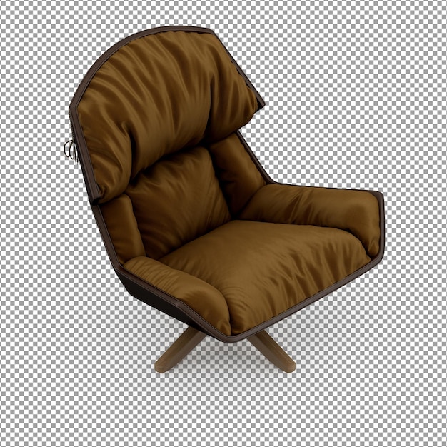 Minimalistische fauteuil in 3d-rendering