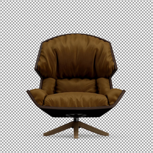 Minimalistische fauteuil in 3d-rendering