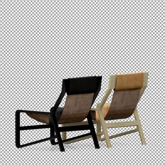 Minimalistische fauteuil in 3d-rendering