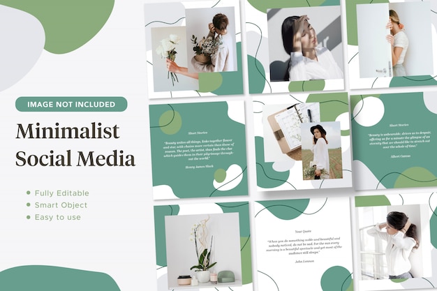 Minimalistische Fluid Green sociale media instagram postbanner