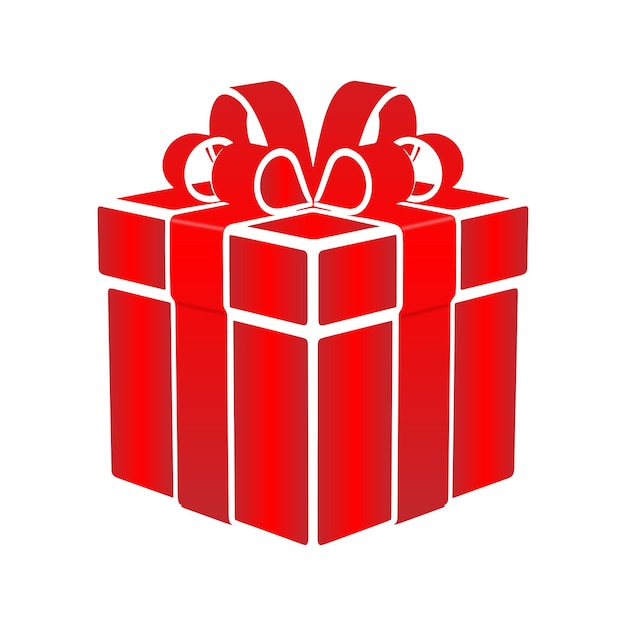 Minimalistische illustratie van een geschenkdoos psd