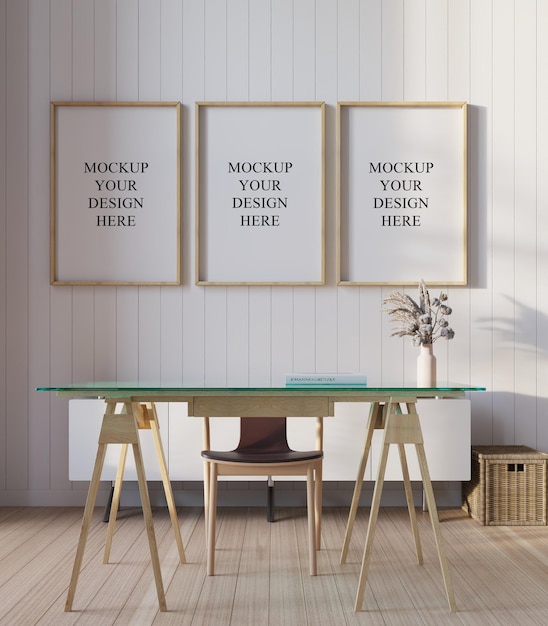 Minimalistische opstelling van het thuiskantoor