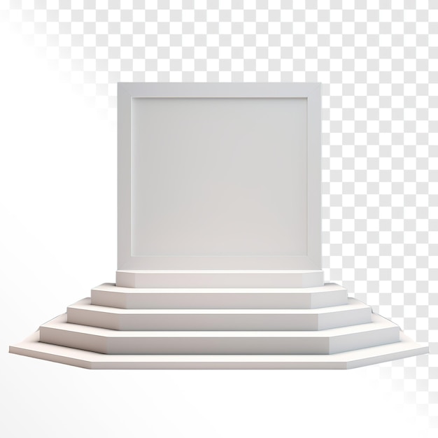 minimalistische podium weergave op doorzichtige achtergrond