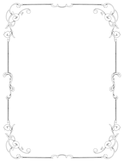 Minimalistische rococo rand en frame