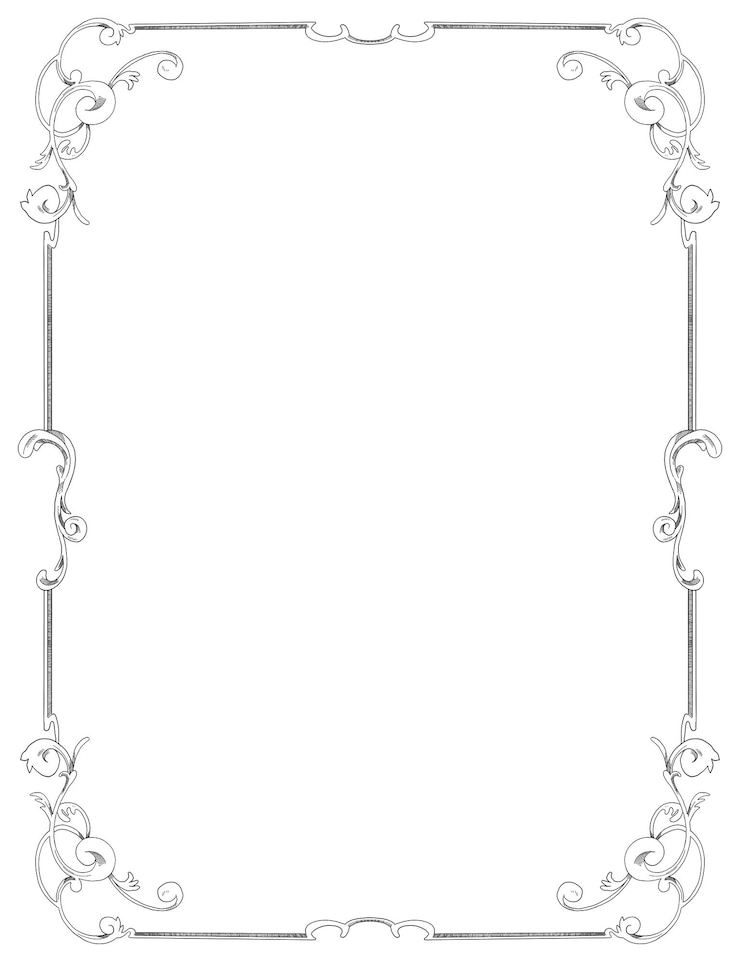 PSD minimalistische rococo rand en frame