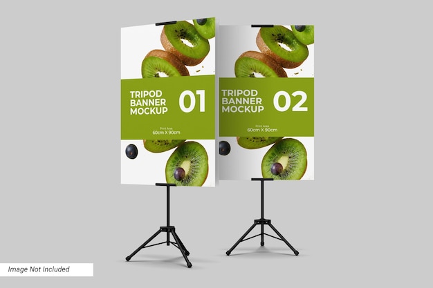 Minimalistische staande statief banner mockup