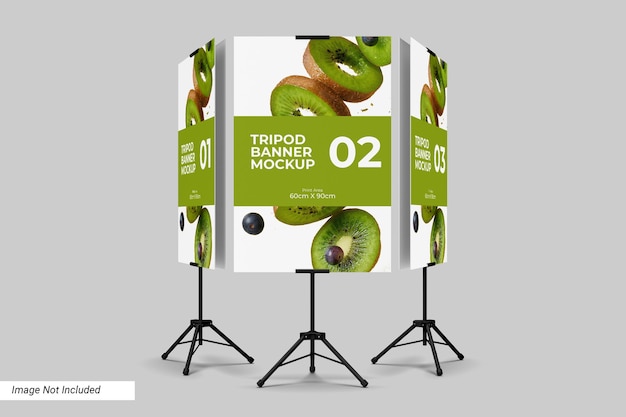 Minimalistische staande statief banner mockup