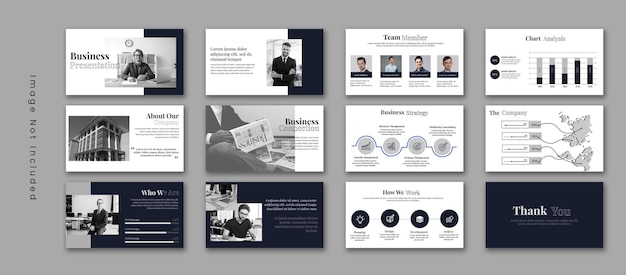Minimalistische zakelijke PowerPoint-presentatiesjabloon