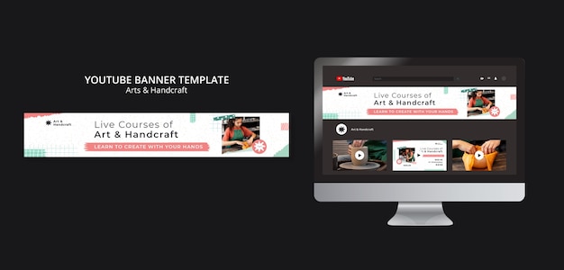 Minimalistisk kunst og håndverk YouTube-banner