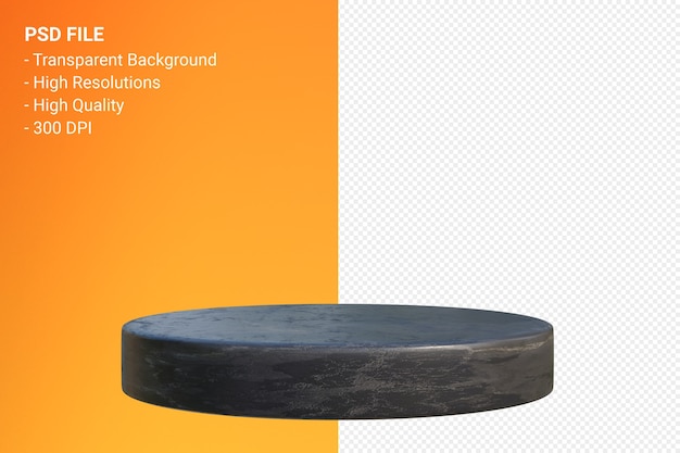 Minimalistisk marmorpodium i 3D-rendering isolert