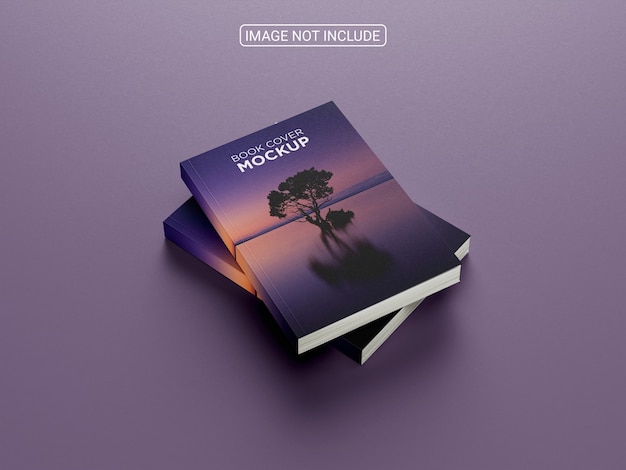 PSD minimalistyczna makieta okładki książki pod wysokim kątem